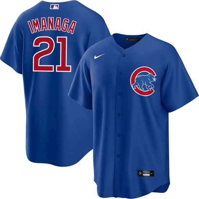 Mens Chicago Cubs #21 Shota Imanaga Blue Cool Base Stitched Baseball Jersey Dzhi->chicago cubs->MLB Jersey
